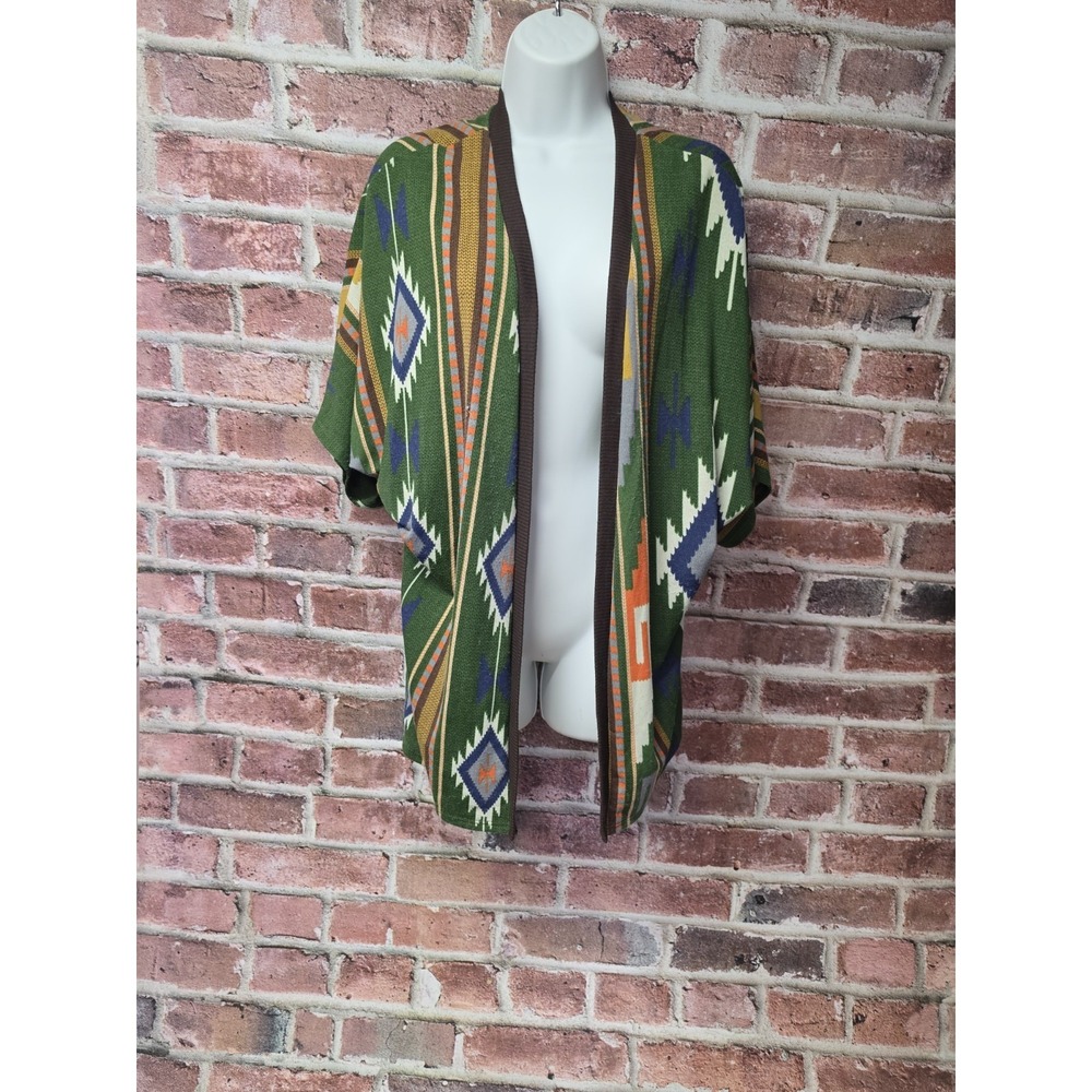 Vintage Women's POETRY Short Sleeve Open Cardigan Sweater One size